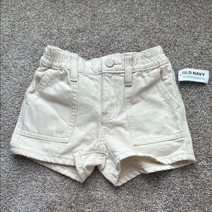 Old Navy Cream kids Denim Shorts Casual Versatile
